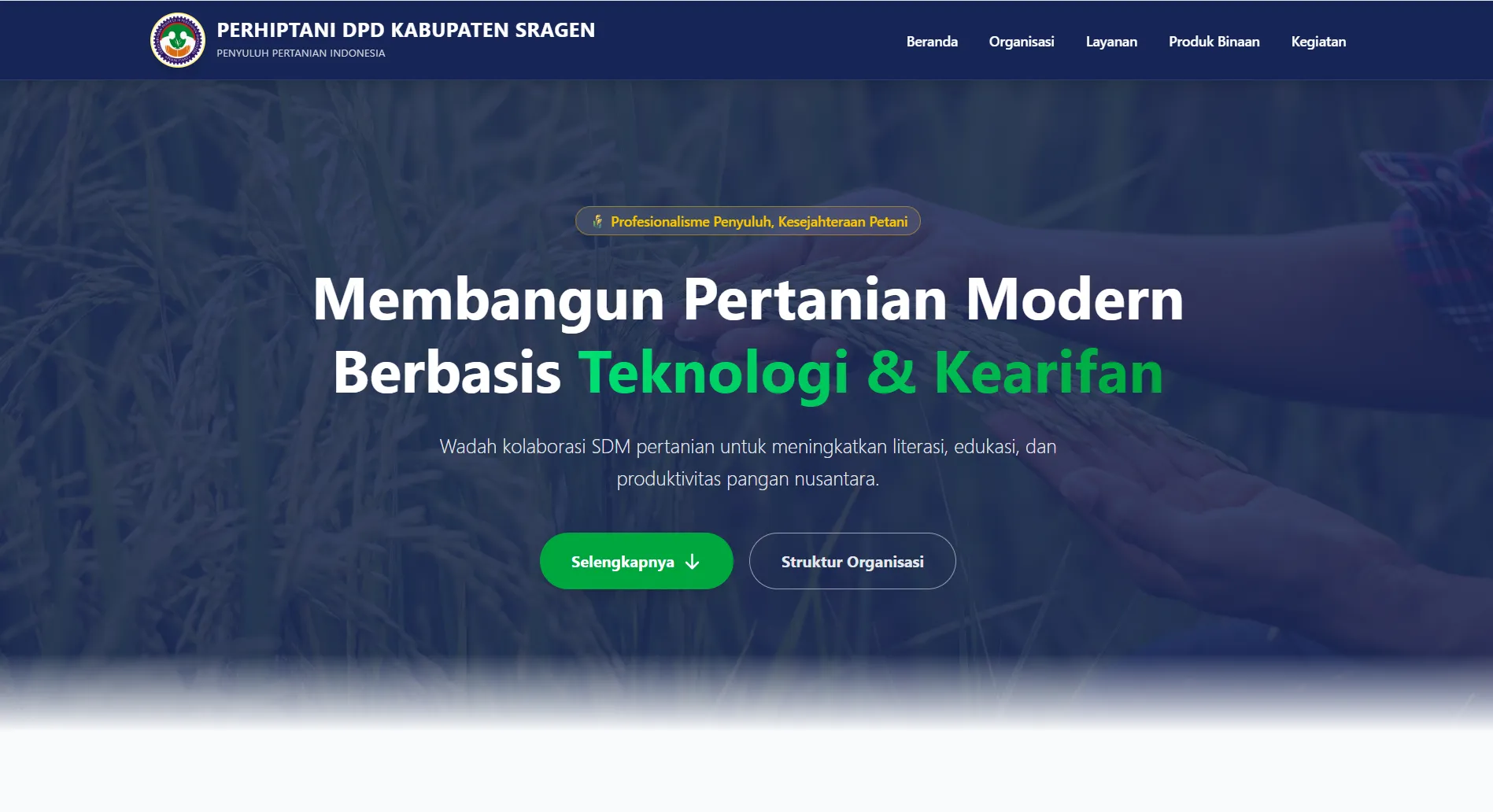Perhiptani Landing Page